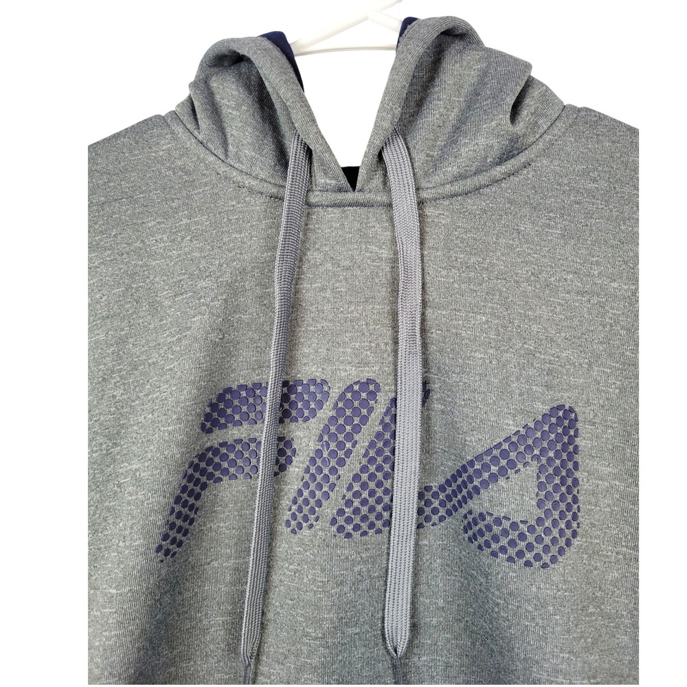 Fila Gray Pullover Hoodie‎ Mens Extra Large XL Long Sleeve Activewear